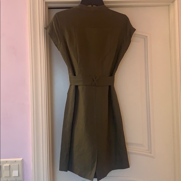 [Banana Republic] olive linen safari dress - Picture 7 of 10